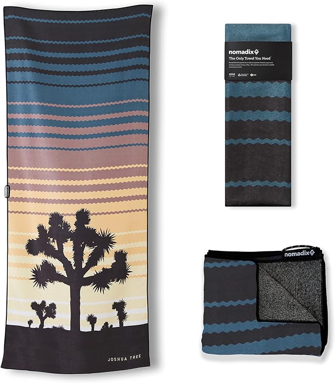 Nomadix Original Towel - National Parks- Perfect for Beach, Pool, Travel, Camping, Yoga - Made with Recycled Materials - Super Absorbent - Sand Resistant