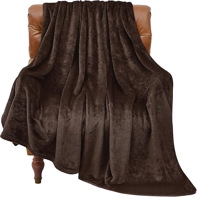 BEDELITE Fleece Blanket Soft Plush Twin Size Blanket Brown 60"x80" | Ultra Soft Fleece, Plush Microfiber, Lightweight Warmth, All Season Comfort, Fade Resistant, Machine Washable, Couch Sofa Bed
