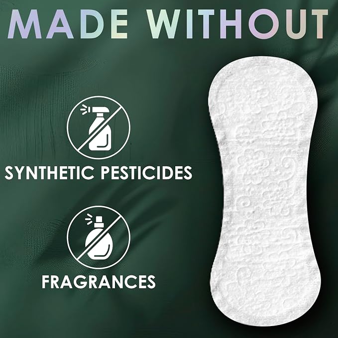 L. Ultra Thin Liners for Women, Regular Coverage, Organic Cotton Top Layer, Unscented Pantiliners, 100 Count