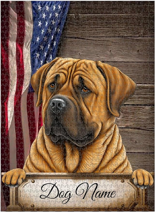 Custom Wooden Jigsaw Puzzles with Your Dog's Name on TOSA Inu Art Print - 300 500 1000PCS Puzzles Game and Home Wall Decor