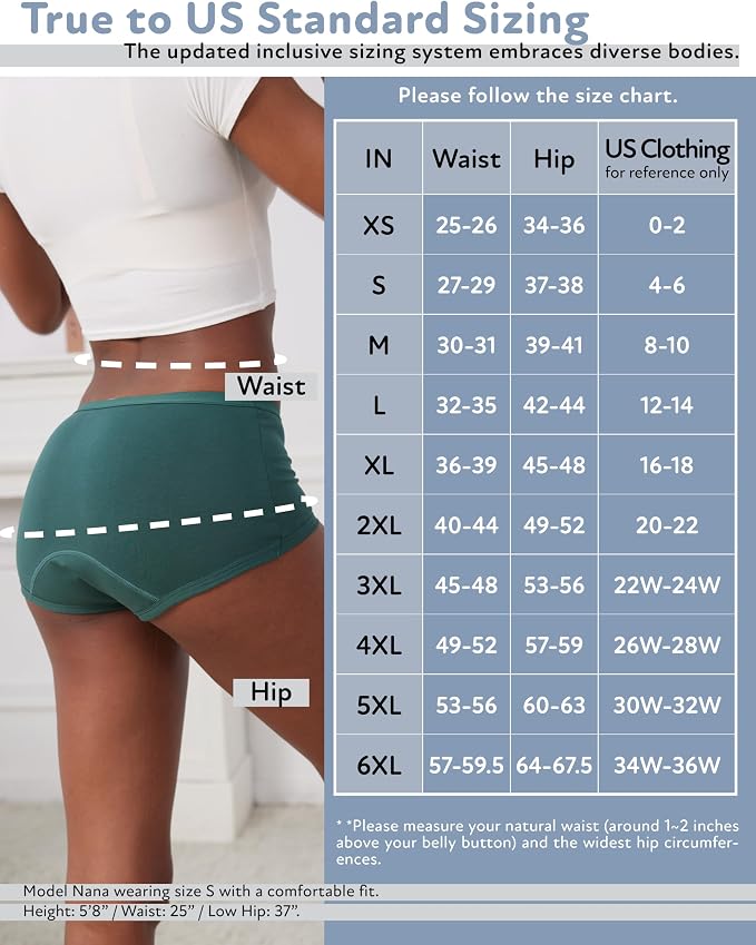 Goat Union Organic Cotton Boyleg Period Underwear for Women & Teens - Moderate Absorbency Period Panty