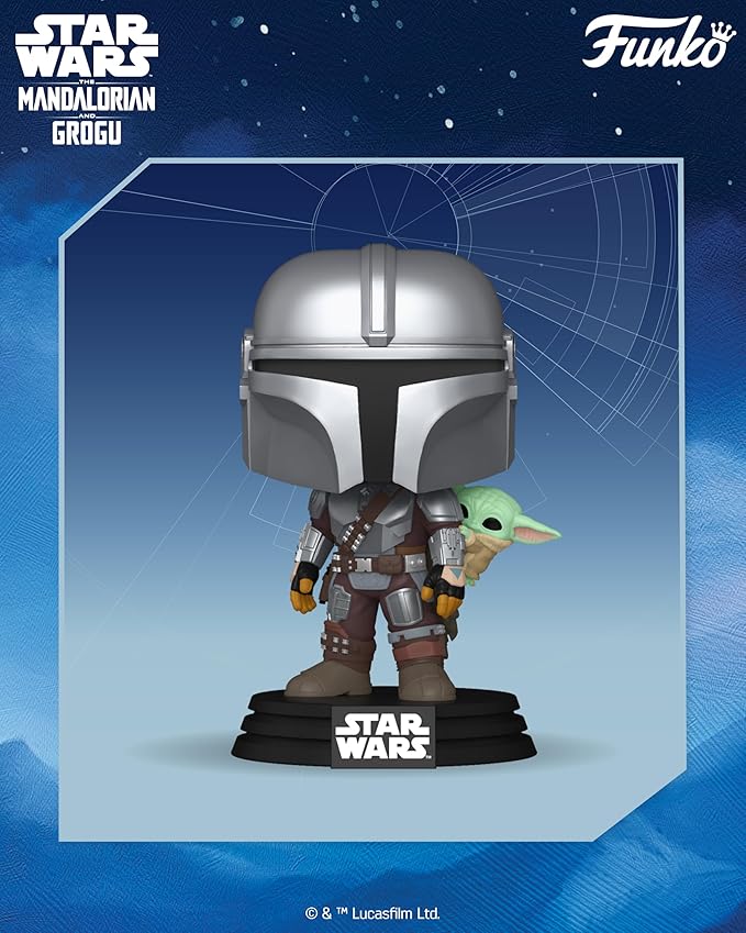Funko Pop! Star Wars: Mandalorian & Grogu - The Mandalorian with Grogu - Collectable Vinyl Figure - Gift Idea - Official Merchandise - Toys for Kids & Adults - Star Wars Fans