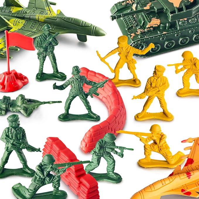 Plastic Army Men Action Figures Toy Soldiers Military Play for Kids Boys Birthday Gifts Idea