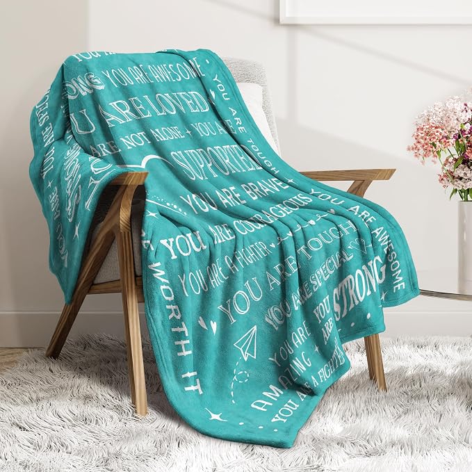 Gift for Women- Get Well Blanket, Inspirational Gift for Women | Feel Better After Surgery Present for Sick Women, Thinking of You Gifts for Mom Daughter Grandma Friend Sister, 60'' x 50''