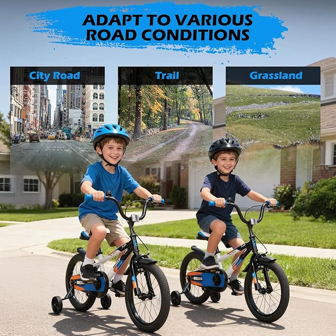 WEIZE Kids Bike,14 16 20 Inch Children Bicycle for Boys Girls Ages 3-12 Years Old, Rider Height 32-60 Inch, Coaster Brake, Multiple Color Options