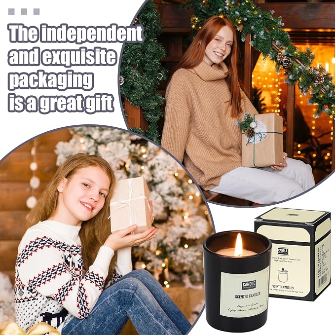 MTLEE 12 Pcs Candles for Home Scented Candles Gift Set for Women Long Lasting Aromatherapy Jar Candle Bulk Soy Wax Candles for Birthday Teacher Thanksgiving Anniversary (Fresh Scent)
