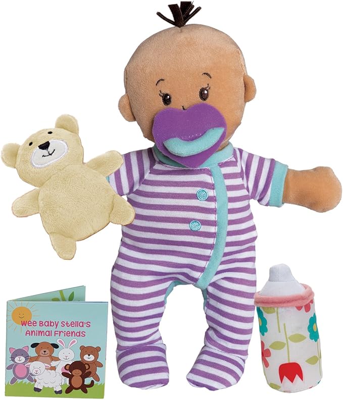 Manhattan Toy Wee Baby Stella Beige Sleepy Times Scent 12" Soft Baby Doll Set