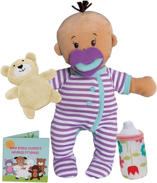 Manhattan Toy Wee Baby Stella Beige Sleepy Times Scent 12" Soft Baby Doll Set