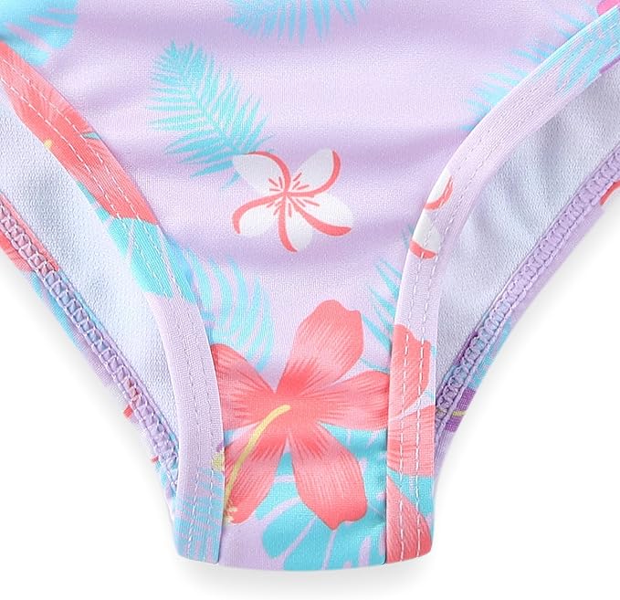 Paw Patrol Nickelodeon Skye Girls UPF 50+ Rash Guard Shirt and Bikini Bottom Two Piece Swimsuit Set for Toddler and Big Kids