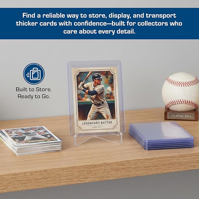 BCW 59 PT Thick Card Top Loaders | Protective Thick Toploaders for Trading Cards Up to 59PT | Rigid Card Toploader for Memorabilia & Collectibles | 100 Pack