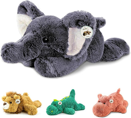 20" | 4 Pounds Weighted Stuffed Animals,Sensory Comfort Plush Throw Pillow Toy, Soft for Home & School, Kawaii Plushies Hugging Toy Gifts for Kids & Adults (Elephant, 20 inch 4 Pounds)