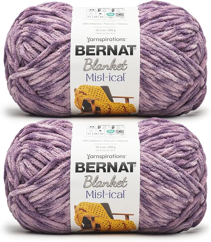 Bernat Blanket Mist-ical Purple Sky 2 Pack of 300g Yarn