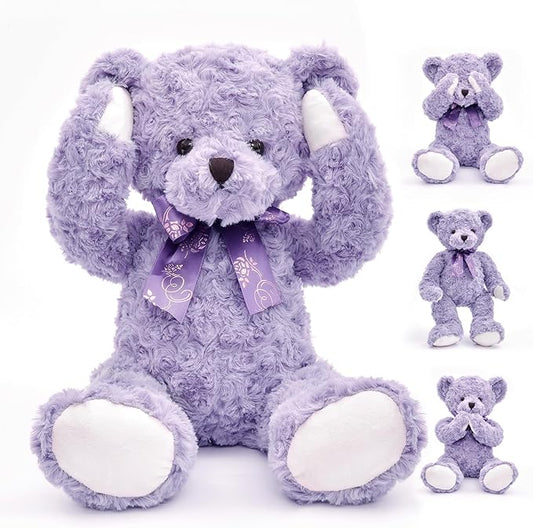 20" Posed Teddy Bear Stuffed Animal Cute Plush Toy for Girl Kids (Purple)