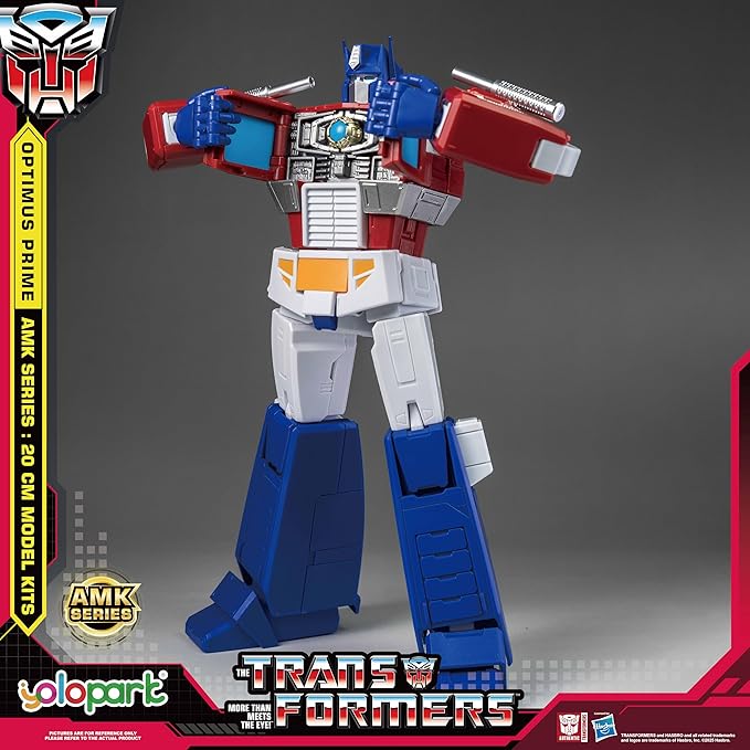 YOLOPARK Optimus Prime Transformer Toys,AMK Series 7.87 Inch Highly Articulated Transformers G1 Action Figures with Weaponry for Adults Boys Girls,No Converting