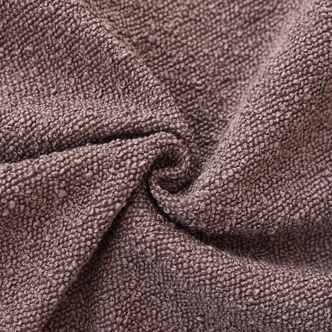 Foindtower Set of 2, Decorative Textured Boucle Throw Pillow Covers Accent Solid Pillow Cases Soft Cozy Couch Cushion Case for Chair Sofa Bedroom Living Room Home Decor 26x26 Inch Dark Purple