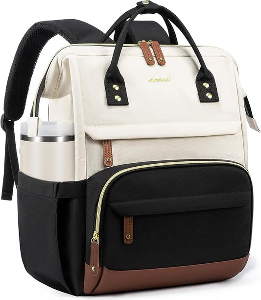 LOVEVOOK Laptop Backpack for Women, 15.6 Inch Work Business Backpacks Purse With Large Capacity, Waterproof Nurse Bag College Bookbag for School, Waterproof Casual Daypack for Travel