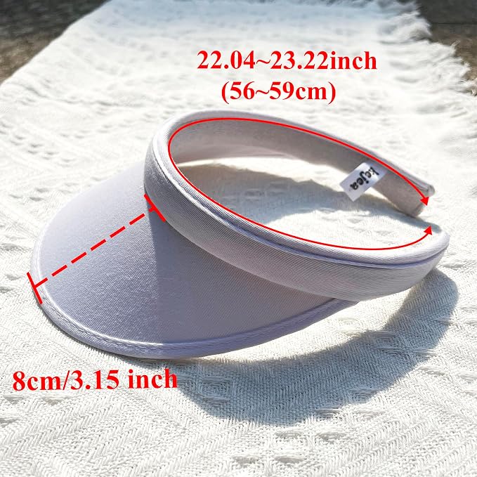 4 Pack Sun Visor Hats Women Men Clip on Cotton Wide Brim Visors Hat Outdoor Sports Golf Beach Travel Tennis Caps