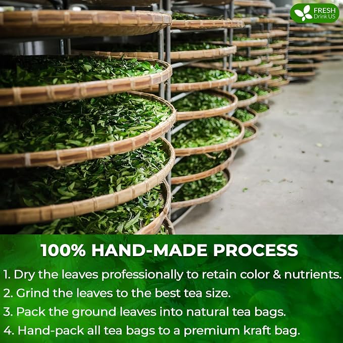 FreshDrinkUS, Premium 135 Nettle Leaf Tea Bags, 100% Natural & Pure, Stinging Nettle Leaf Tea, Burn Nettle, Stinging Nettle, Stinger Tea, No Sugar/Caffeine/Gluten, Vegan