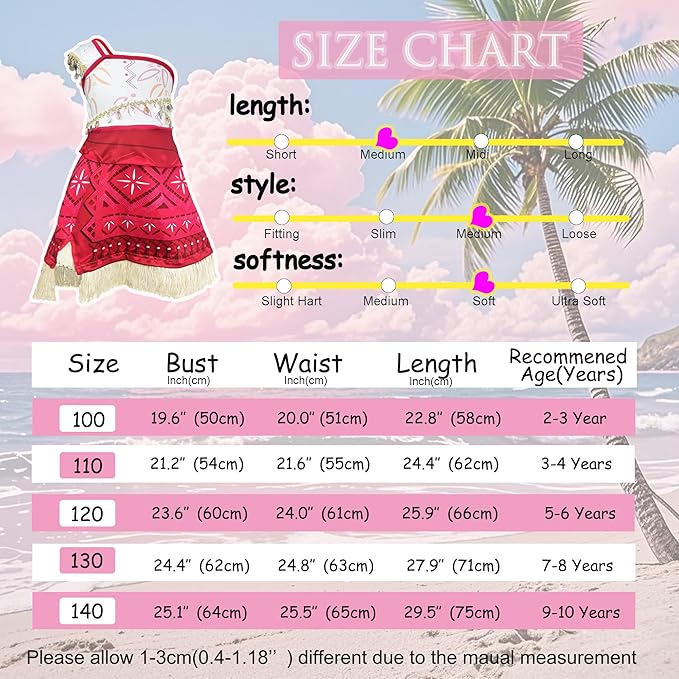 Princess Dress Up Costume for Girls Adventure Ocean Costumes Birthday Party Outfit Playwear Dresses with Accessories