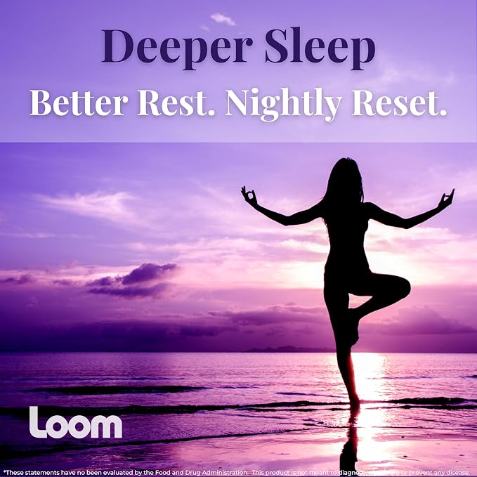 Loom Cortisol Support & Sleep Drink Mix | Ashwagandha KSM-66, Magnesium Glycinate, L-Theanine & Vitamin D3 | Stress Relief & Relaxation Powder (20 Servings)