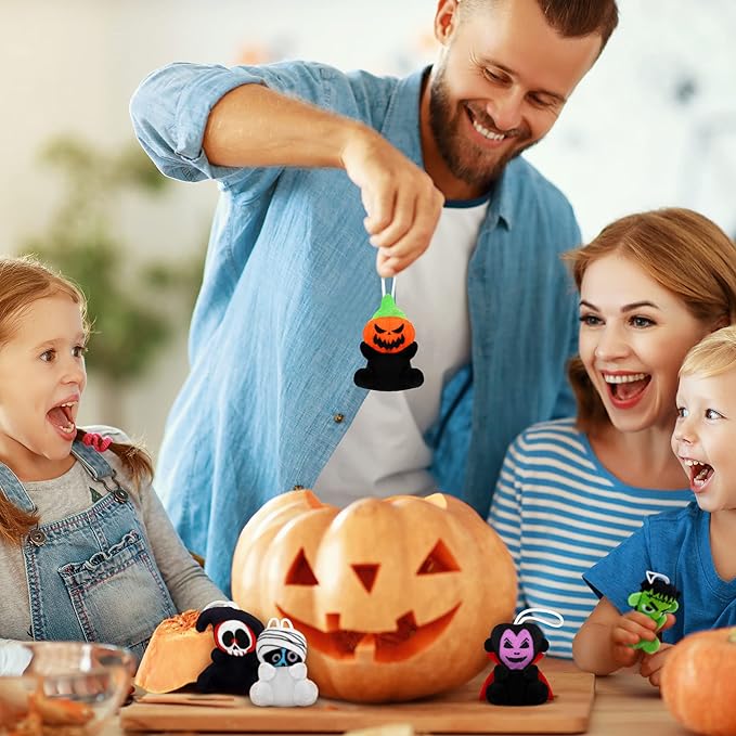 Fovths 24 Mini Characters Toy - 2.4 Inch Plush for Halloween Goodie Bag Party Favors Trick or Treat Gift