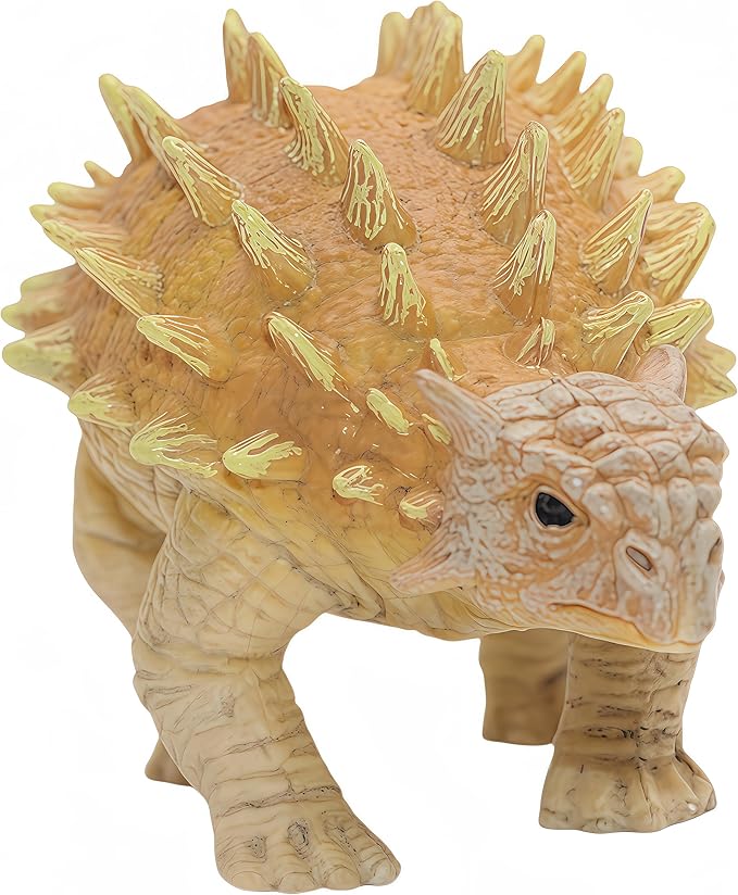 Gemini&Genius Ankylosaurus Dinosaur Toy Action Figure, Saichania Toy, Gift, Xmas Stocking Stuffer, Birthday Cake Topper, Family Party Gift for Kids 3 Year Olds and Up