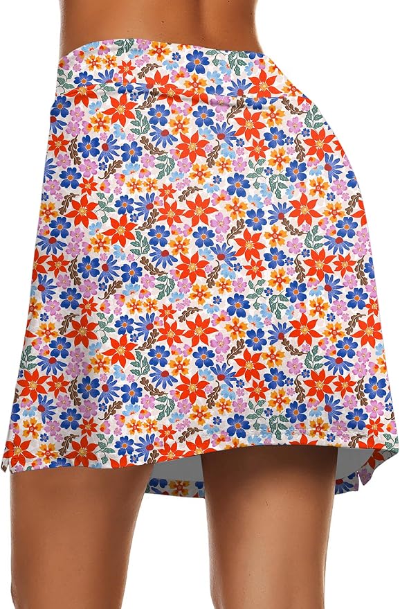 Ekouaer Women's Active Performance Skort Lightweight Skirt for Golf Tennis | Built-in Shorts, A Line, High Waisted, Tummy Control, Pickleball, Running, Workout, Sports, Skorts for Woman