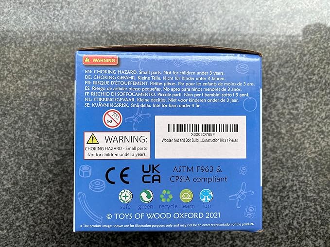 TOWO Wooden Nuts and Bolts Set Building Blocks Construction Kit 31 Pieces Travel Toy- Model Building Tool Kits for Kids -Toys Building Tools for 4 Years Old-Compatible with TOWO Bench Chair Set
