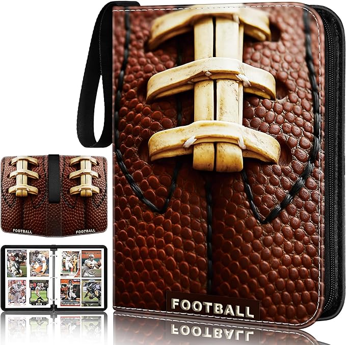 RONMONG Football Card Binder,2025-2026 Sports Trading Card with Sleeves Holder Album,440 Pockets Rugby Card Holder Sheets Display Storage Protectors for Collectors Boys and Girls Gift