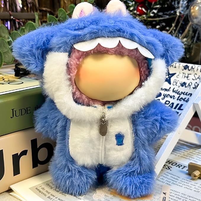 Clothes Fit for 17CM Doll, Fashion Doll Clothes Outfit Set Cute Theme Designer Toys Dress Accessories for Collector Fans Display (Blue Shark)
