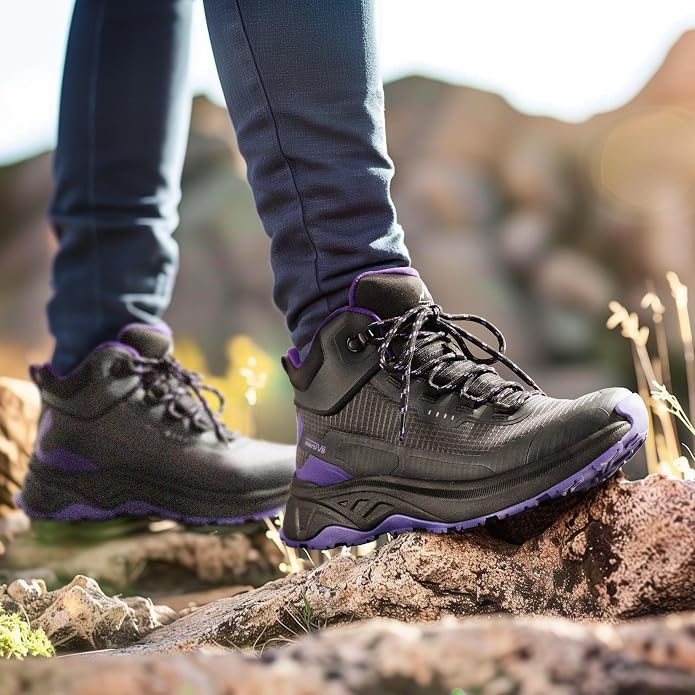 NORTIV 8 Women's Waterproof Lightweight Hiking Boots Ankle Trekking for Outdoor