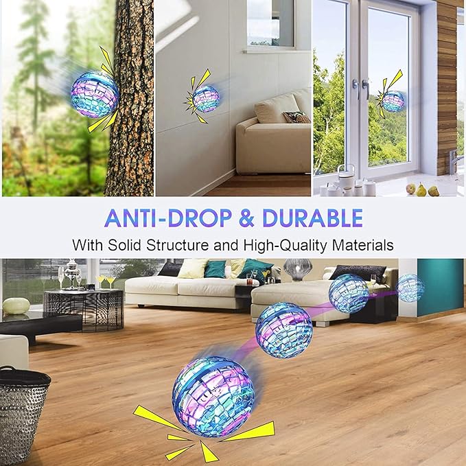 Cosmic Fly Ball 2025 Flying Orb Ball with Lights,UFO Hand Operated Mini Drone for Kid,Galactic Fidget Spinner Boomerang Hover Balls,Christmas Birthday Gifts Toy for 6 7 8 9 10+ Year Old Boy Girl Teens