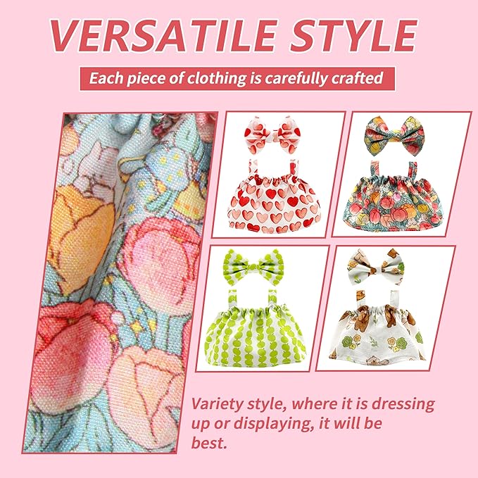 17cm Clothes Set - Hairpin & Dress Set for 17cm Accessories Suit,Stylish Adorable Dolls Clothes Accessories,Cute Clothes for Dress up Unique Style (NO Doll)