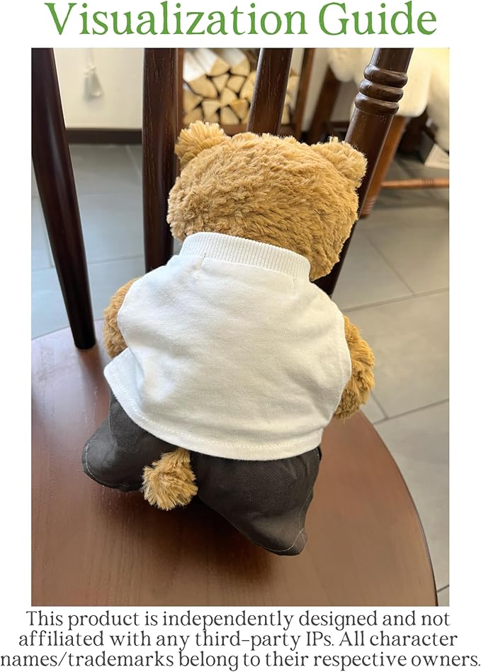 9-12"/30cm Teddy Outfit: 3-Piece Shorts Scarf Set for Medium bumblybear Bartholomew Bears,10inch Stuffed Animal Clothing(NO Doll)
