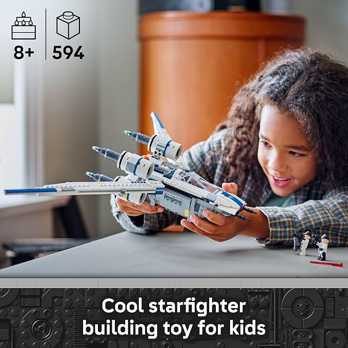 LEGO Star Wars Rebel U-Wing Starfighter Building Set - Includes Cassian Andor, Dedra Meero and K-2SO - Model Action Toy for Andor Fans - Birthday Gift Idea for Boys, Girls, Kids, Ages 8+ - 75399