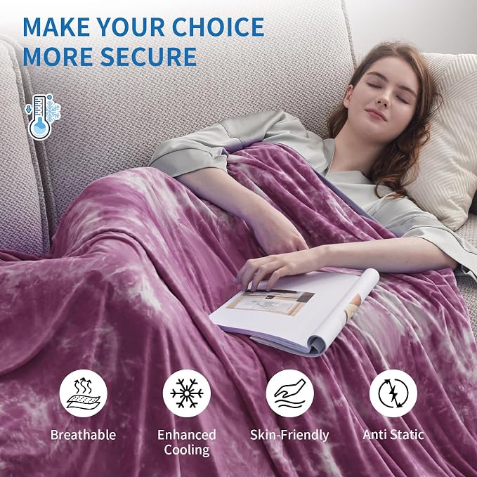 Guohaoi Cooling Blanket for Hot Sleepers and Night Sweats 50"x70" Twin Size | Arc-Chill Q-Max >0.5 Cool Fiber,100% Oeko-Tex Certified Lightweight Summer Blanket for Travel/Outdoor Ultra Cold Breathable