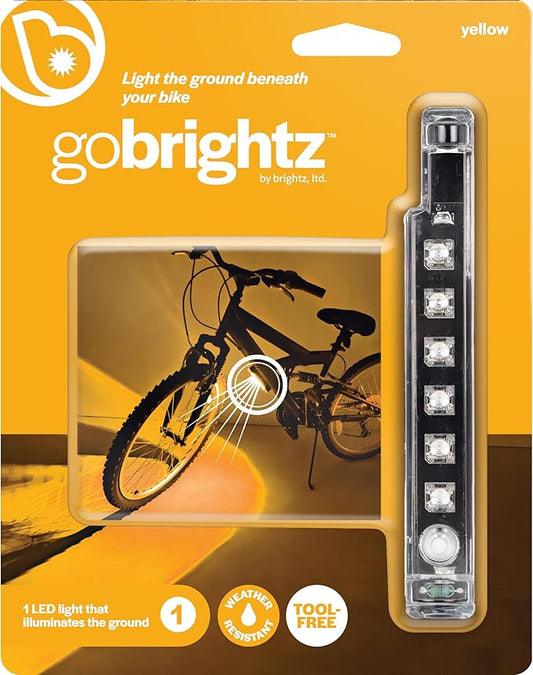 Brightz GoBrightz LED Bike Frame Light - Glowing Bike Underglow Light Bar for Night Riding - 4 Modes Flashing or Steady Glow - Cool Bicycle Lights for Kids, Teens & Adults - Be Cool, Be Safe, Be Seen