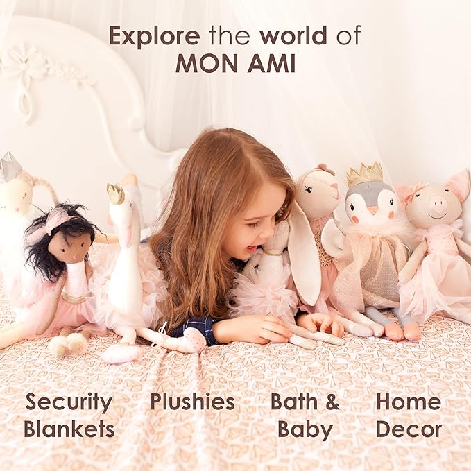 MON AMI Sparkle Butterfly Decorative Plush Throw Pillow - 12.5x10”, Soft Cushion, Stuffed Toy Décor Gifts for Kids of All Ages, Nursery Décor
