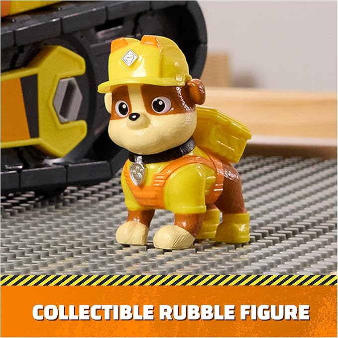 Rubble & Crew Rubble's Ultimate Tool Bulldozer Vehicle, Toy Truck with Action Figure, PAW Patrol Kids Toys for Boys & Girls Ages 3 and Up