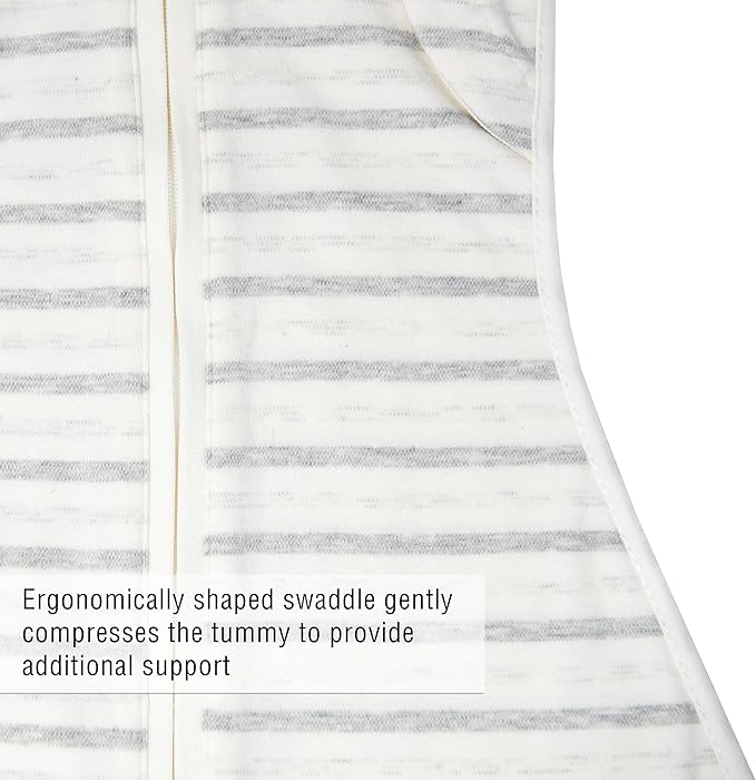 Woombie Convertible Baby Swaddle Blanket, Converts to Wearable Blanket for Babies Up to 6 Months, Twilight Stripes, 14-19 lbs