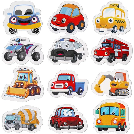 Chinco 120 Pcs Pee Targets for Boys Training Toilet Tinkle Flushable Paper Stickers You Pee on Boys Potty Training Targets Potty Aids Flushable Chart for Toddlers Use(Cute Cars Style)