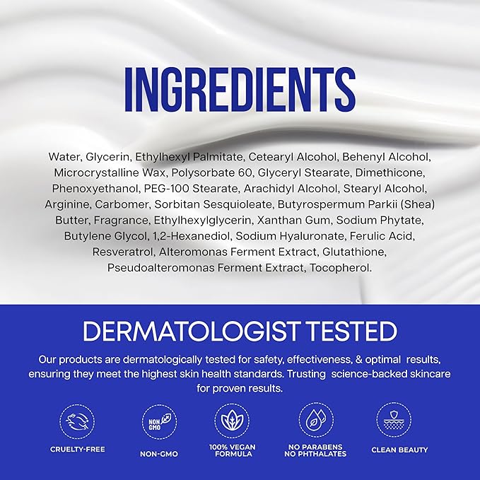 Hyaluronic Acid Body Butter With Marshmallow - Dermatologist Tested, Anti Aging, Korean Skin Care - Deep Hydration, Smoother, Plumper, Dewy Skin - Vegan, Clean Beauty - 7.05 Oz