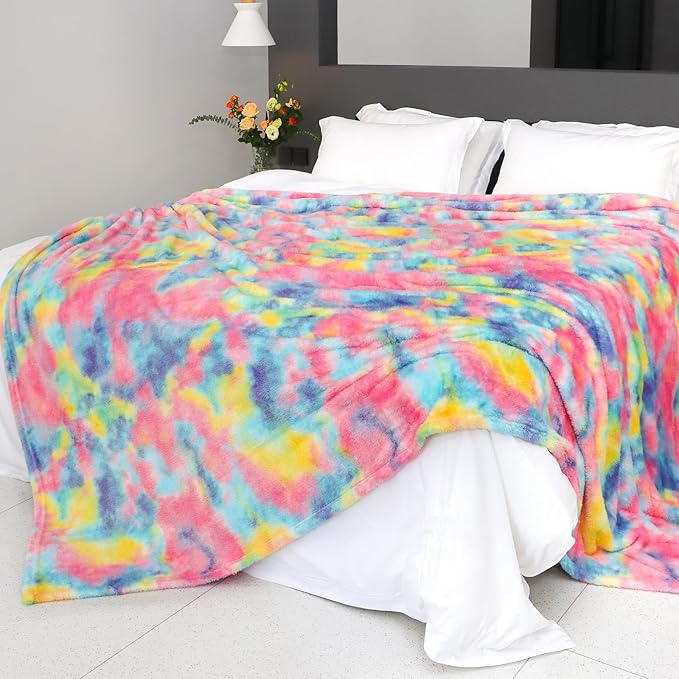 MUGD Lightweight Blanket Fleece Big Blanket Fuzzy Throw Blanket for Bed Queen Size