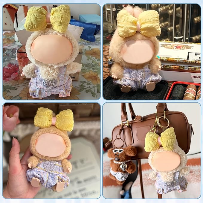 Clothes Fit for 17CM Doll, Fashion Doll Clothes Outfit Set Cute Theme Designer Toys Dress Accessories for Collector Fans Display (M Purple Set)
