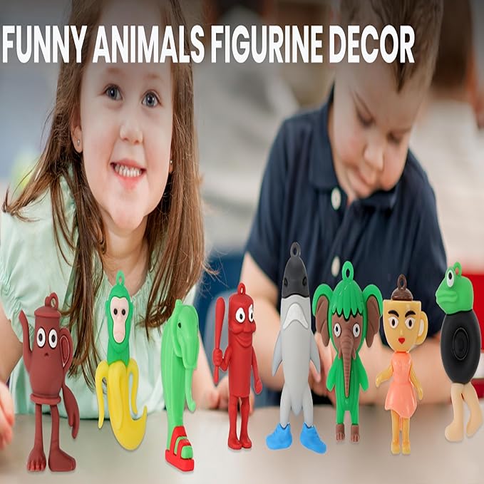 JDF® 12PCS Italian Brainrot Toys, Tralalero Tralala Action Figure, Brainrot Meme Shark Figures Toys 2.5inch, Unique Key Chain, Funny Animals Decor Gifts for Fans Room Office Figurine Decorations Doll