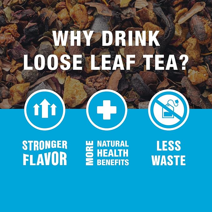 Tiesta Tea Merry Cocoa Cherry Premium Loose Leaf Tea, Chocolate Cherry Herbal Blend, Caffeine Free, Hot or Iced, Brew Up to 25 Cups, Holiday Edition, Gift, Resealable Bulk Pouch, 2 Ounce