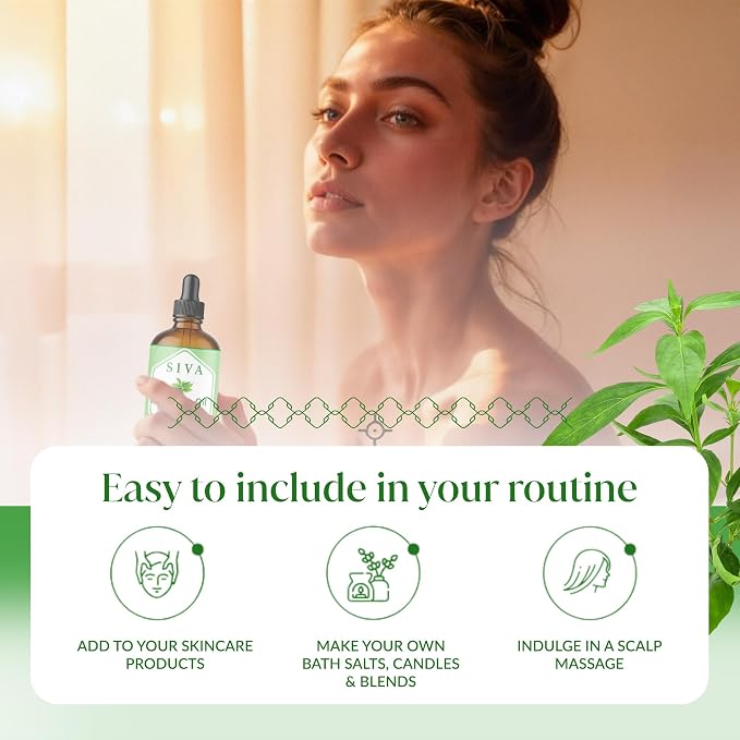 Siva Tea Tree Essential Oil 4 Fl Oz – for Diffuser, Skin & Hair Care – Ideal for Aroma, Massage & DIY Blends- with Dropper