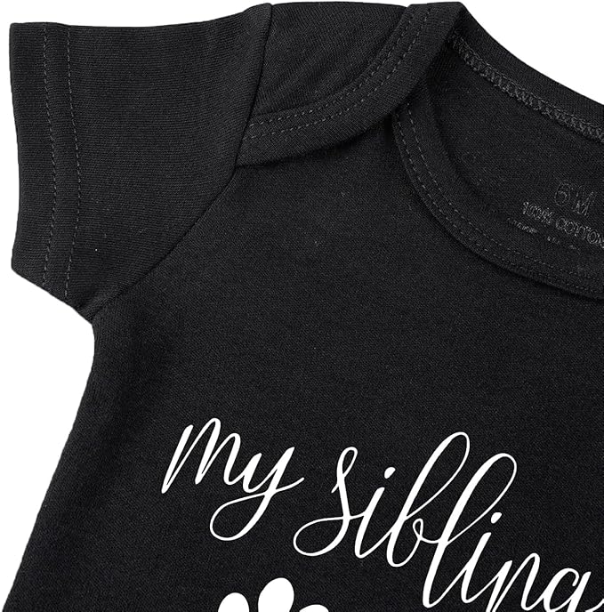 listery My Siblings Have Funny Paws Bodysuit Have Paws Baby Bodysuit Baby Paws Romper Dog Baby Bodysuit