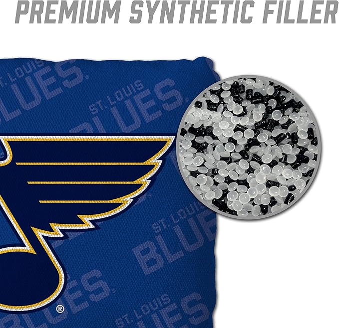YouTheFan Officially-Licensed NHL Set of 4 Cornhole Bags - All Weather Regulation 6” x 6” Size - 16oz Weight - Designed in USA