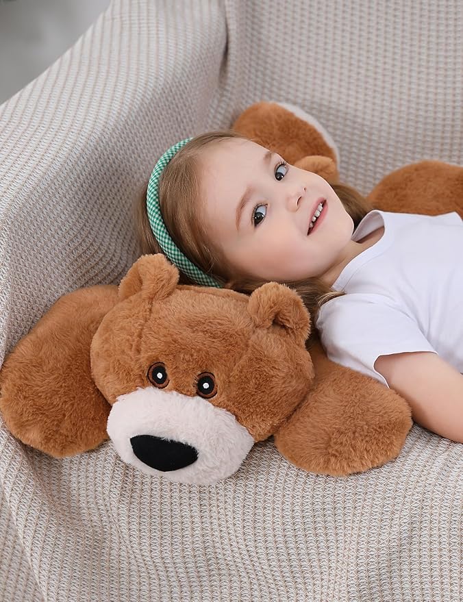 Weighted Bear Stuffed Animals 5 lbs, 24in Weighted Bear Plush for Kids Adults Boys Girl, Cute Plushies Soft Pillow Toy for Christmas, Valentine's, Birthday Gifts